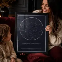 Birthday Star Map: The Night Sky the Day You Were Born