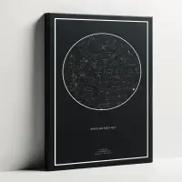 A canvas star map print